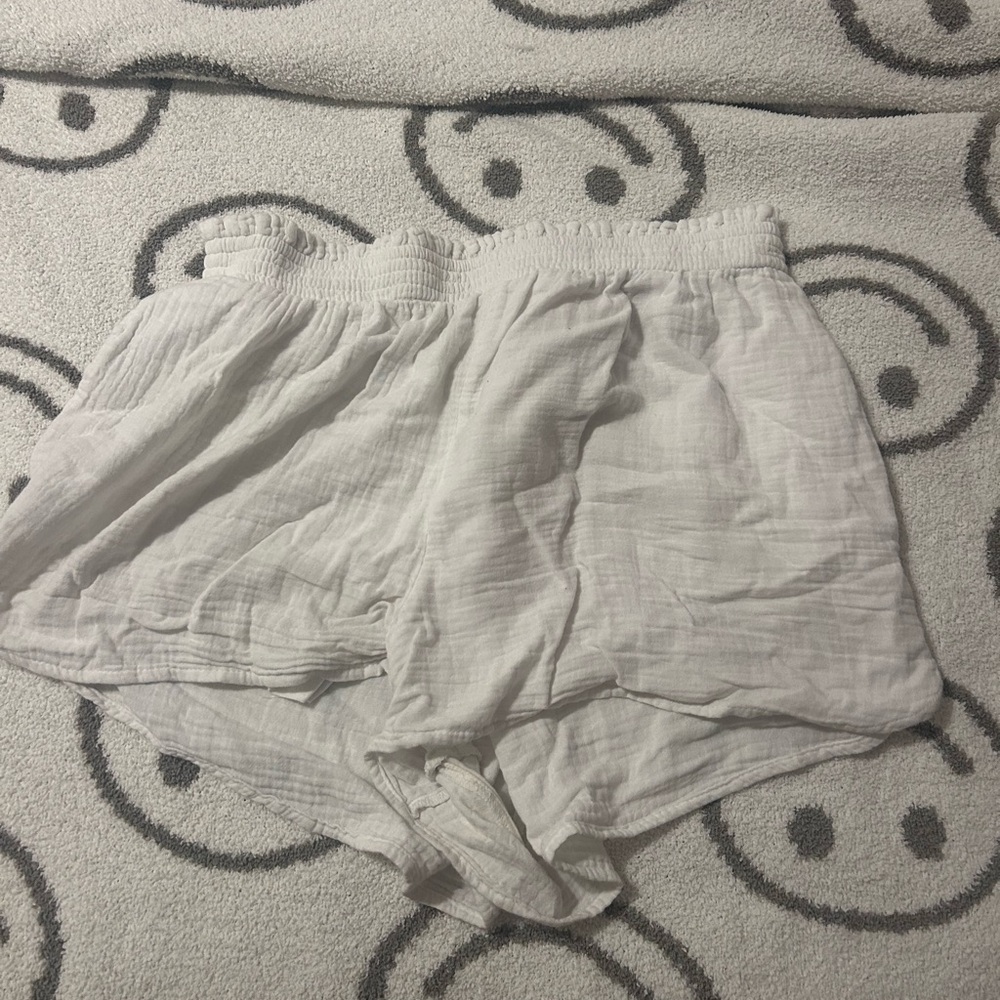 Aerie High Waist White Shorts
